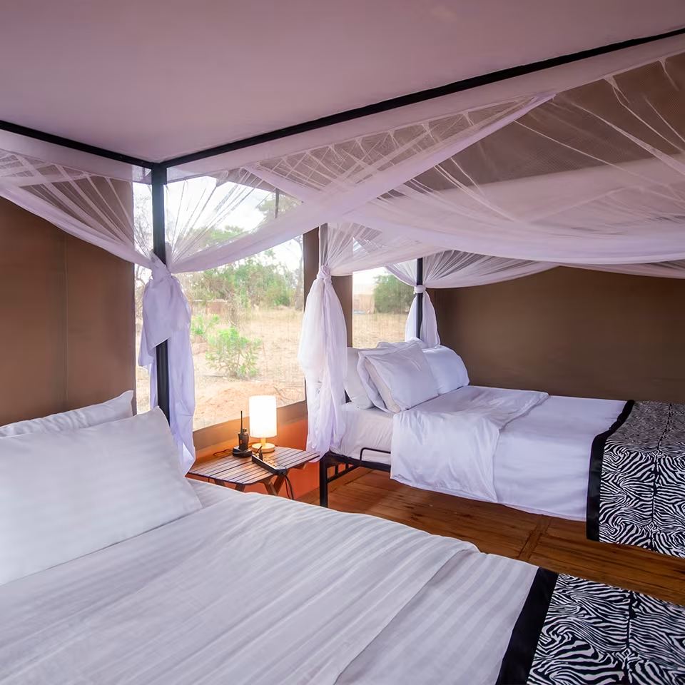 Housekeeping, preparing a tent